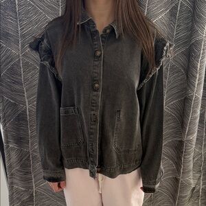 Women's Black Denim Jean Jacket